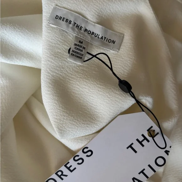 NWT Dress the Population Tiffany One-Shoulder Midi Dress - Picture 5 of 6